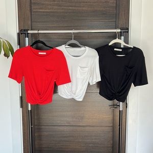 Lot of 3 Aritzia Wilfred Cropped Tees